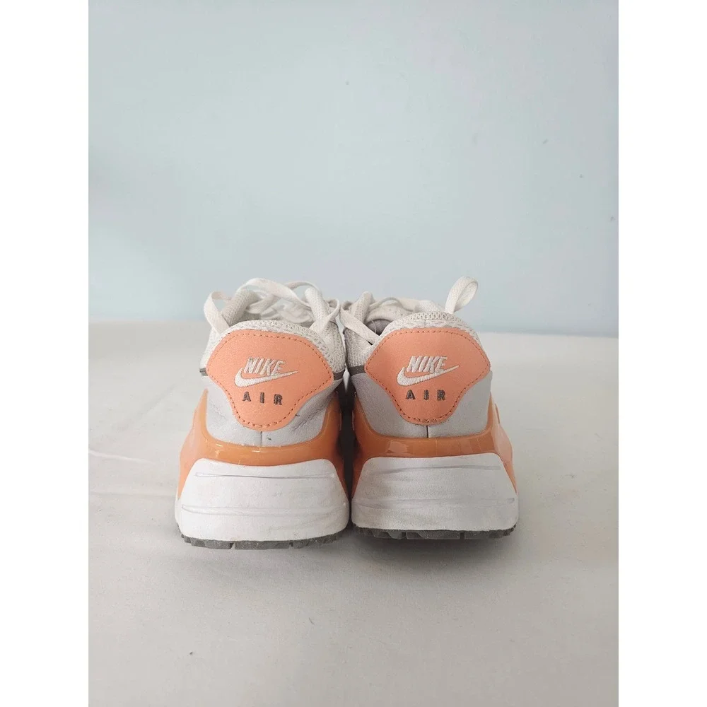 Athleisure Nike Air Max SYSTM Sneaker Womens 9 White Orange DM9538-102 Mesh
